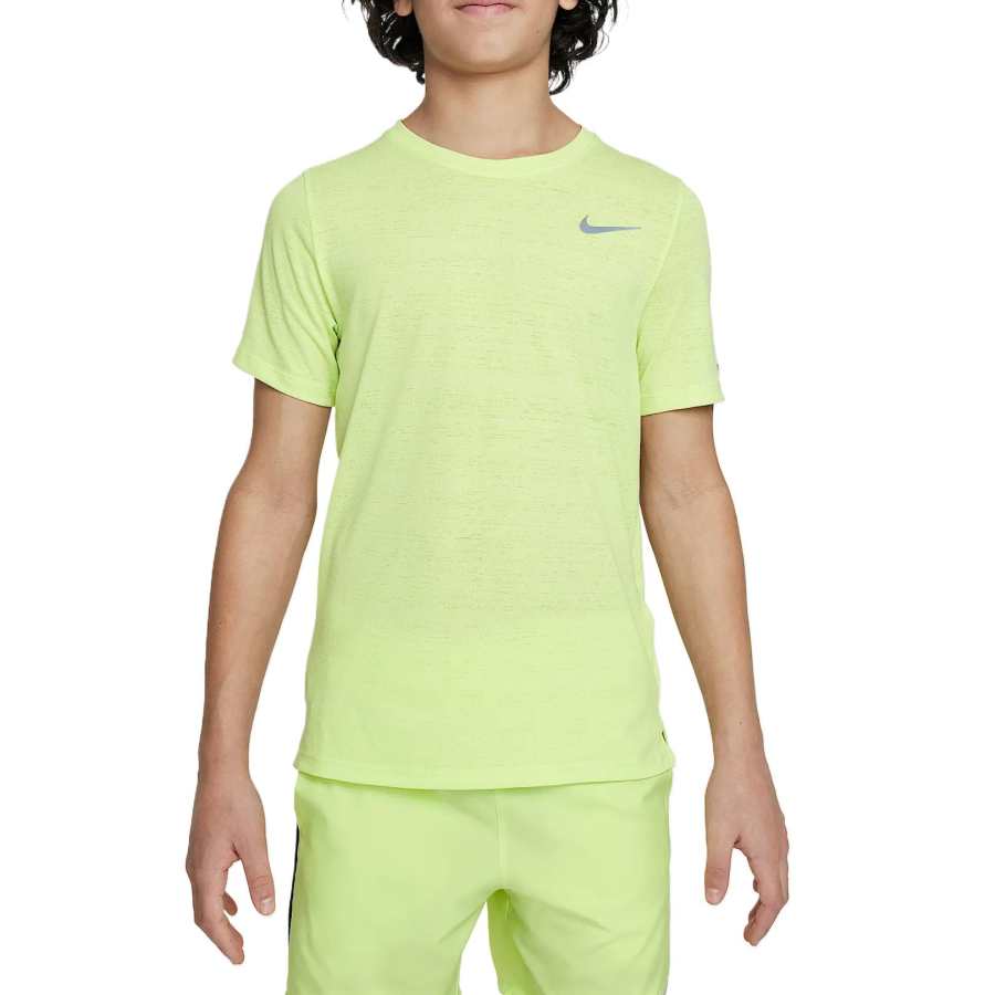 Nike Nike DRI FIT MILERDri Fit T Shirt Light Lemon Teenagers