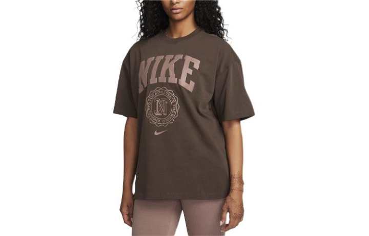Nike Nike Sportswear Essentials Drop Shoulder Sleeve T Shirt Women's Brown