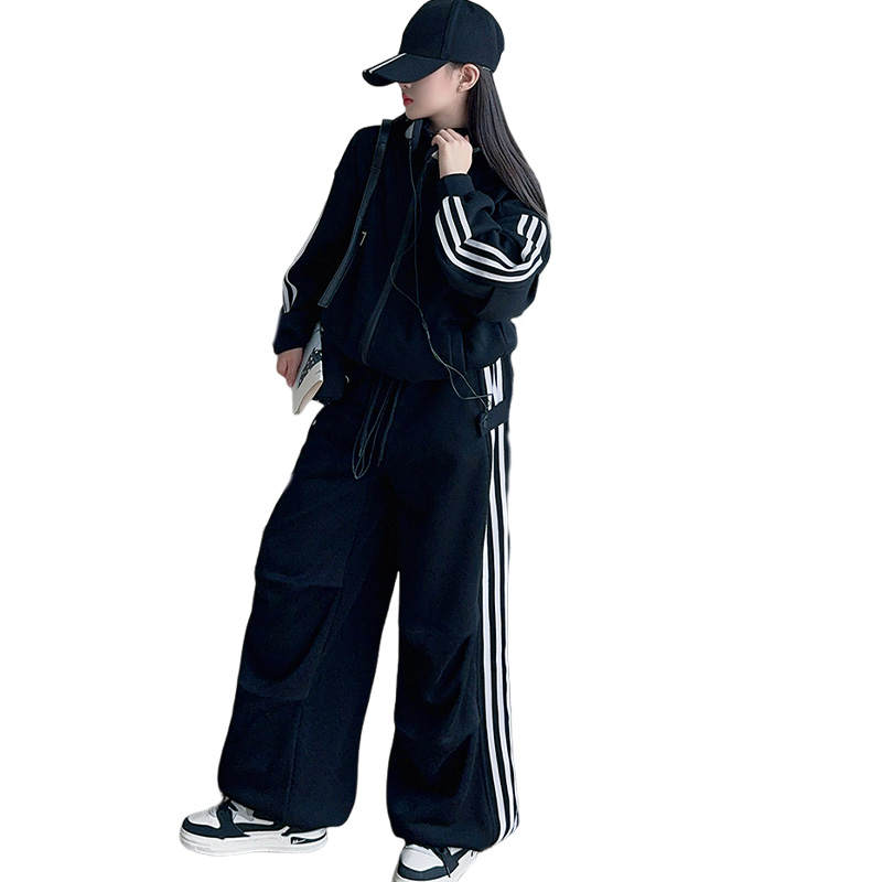 Lanza Fashionable Stand Collar Drop Shoulder Thickened And Fleece Lined Casual Sportswear Teenagers