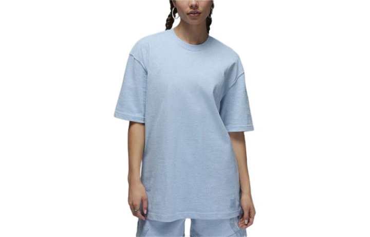 Jordan Jordan ESSENTIALS Drop Shoulder Sleeve T Shirt Women's Blue Gray