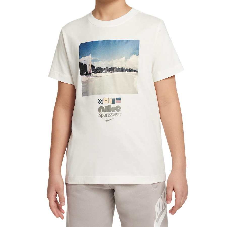 Nike Nike Sportswear T Shirt Ecru Kids'
