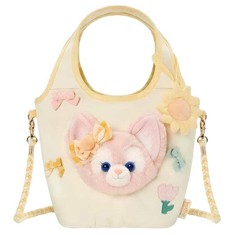 Disney Polyester Bucket Bag, One Shoulder Handbag Regular Women's Yellow & Pink