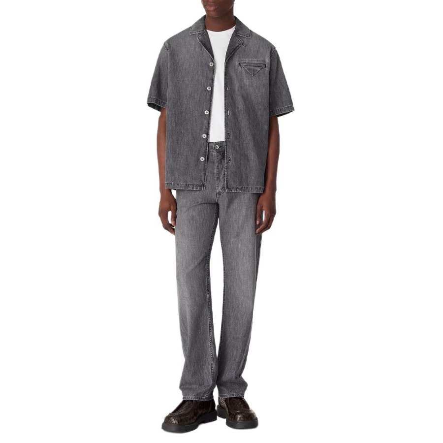 Bottega Veneta Intrecciato Patch Straight Leg Jeans