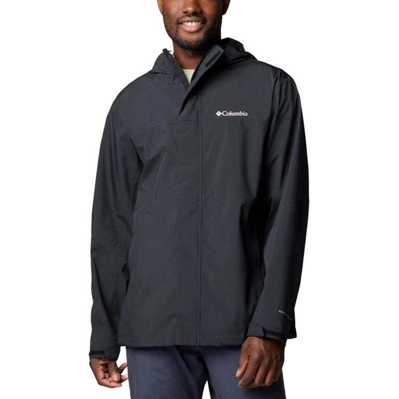 Columbia Hiking Waterproof And Windproof To Keep Warm Windbreaker Jacket Men's Black