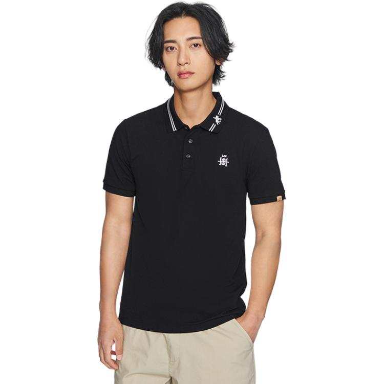 Lee SS25 Polo Shirt Men's Black
