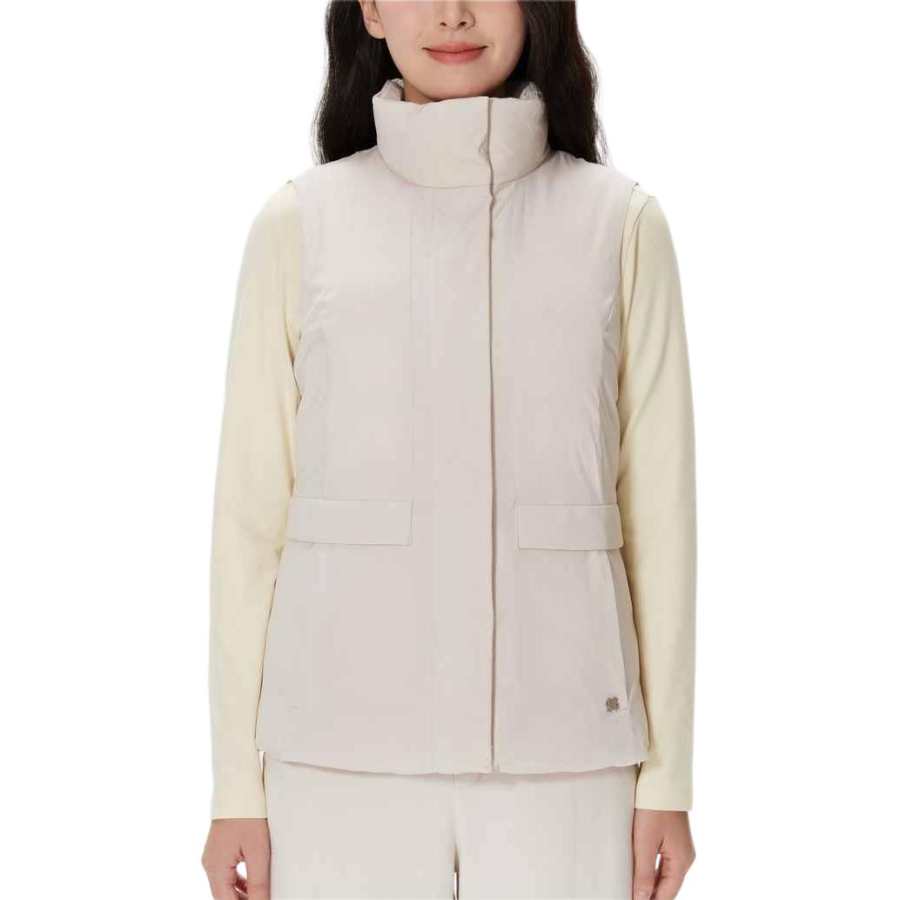 KOLON SPORT Down Vests Women's Ecru Stand Collar Moderate Other
