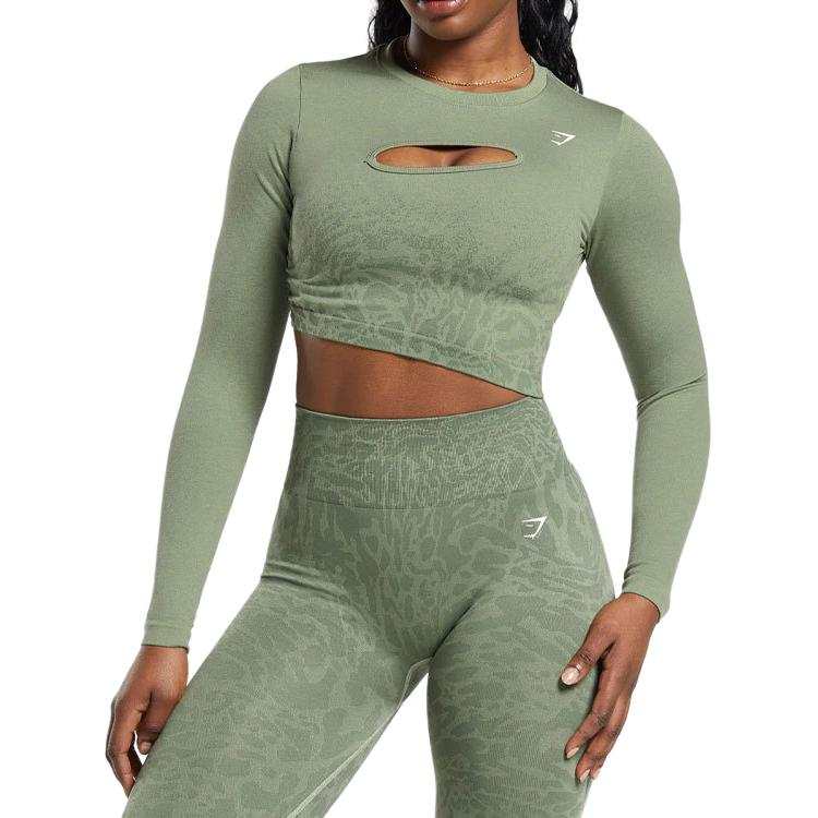 GYMSHARK T Shirt Women's Strong Green/Washed Green