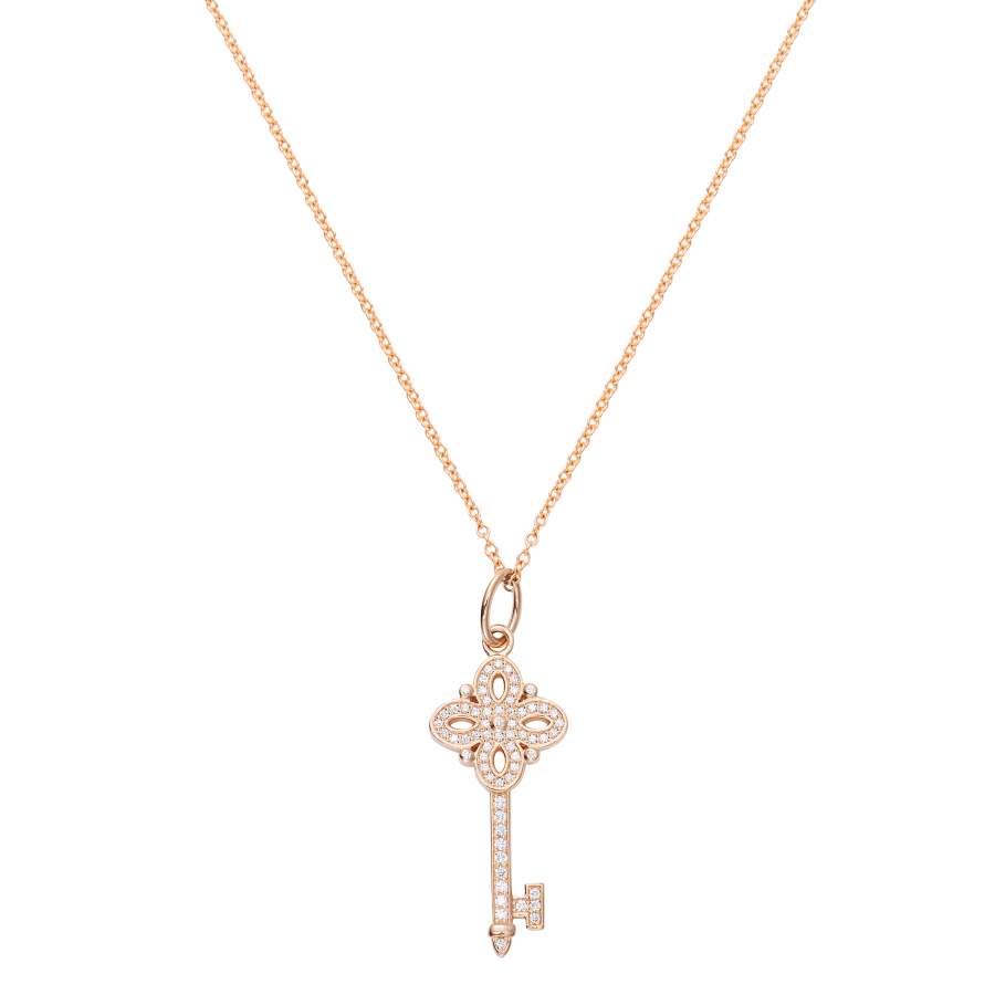 TIFFANY & CO. Keys Diamond Necklaces Women's
