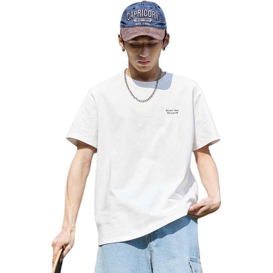 Tonlion T Shirts Men's Crew Neck Moderate Straight Fit