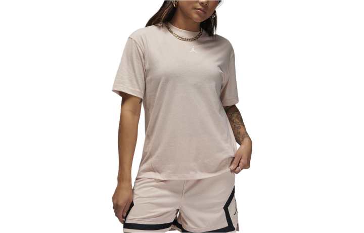 Jordan Jordan T Shirts Women's Beige Crew Neck Moderate Straight Fit