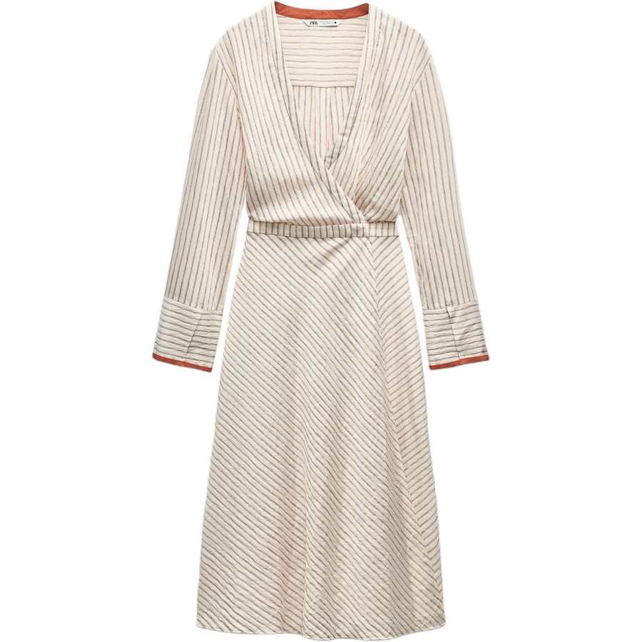 ZARA ZW Long Sleeved Dress Women's Multicolor