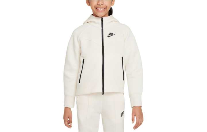 Nike Nike Jackets & Coats Kids' Apparel Sportswear Tech Fleece White Kids'
