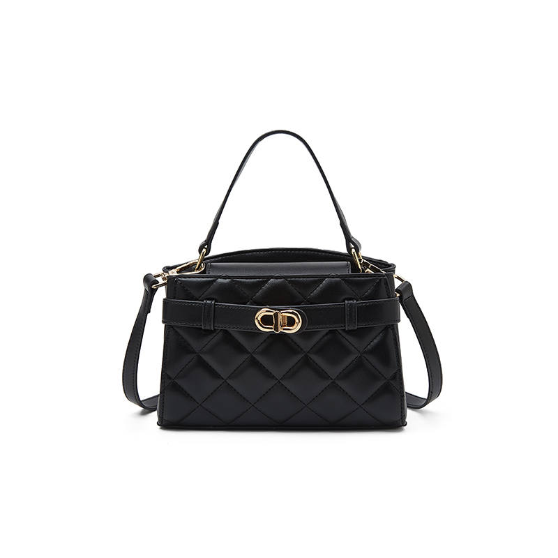 LAORENTOU Synthetic Leather Shoulder Bag, Crossbody Bag, Handbag Regular Women's Black/White
