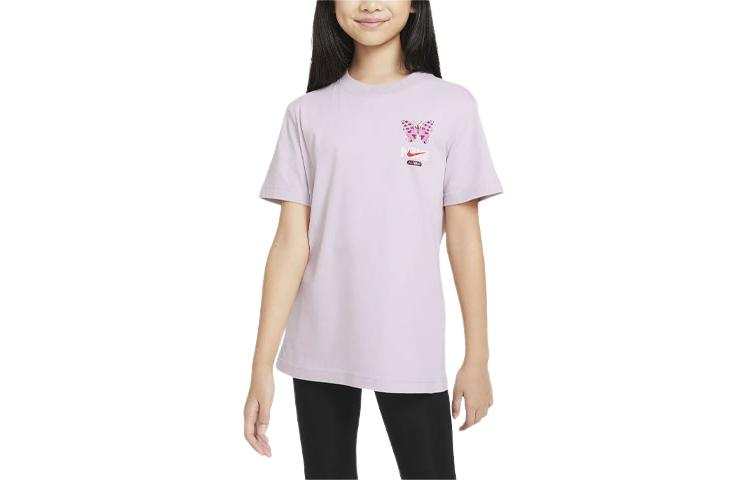 Nike Nike T Shirt Sportswear White Gold Purple Kids'