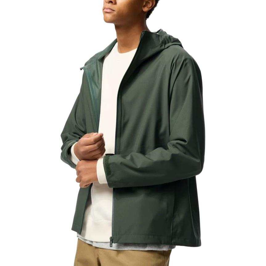 UNIQLO Jackets Unisex 57 Dark Olive Hooded Moderate Other