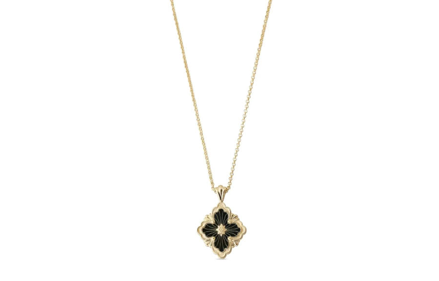 BUCCELLATI BUCCELLATI 18K Gold Agate Necklaces Women's Black