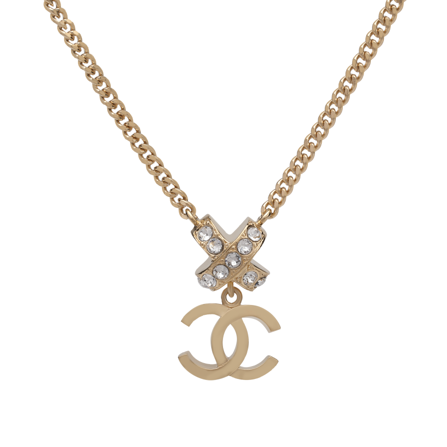 CHANEL Double C Necklaces Women's Gold