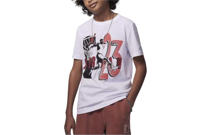 Jordan Jordan Kids' Apparel Graphic T Shirt T Shirt Kids' White