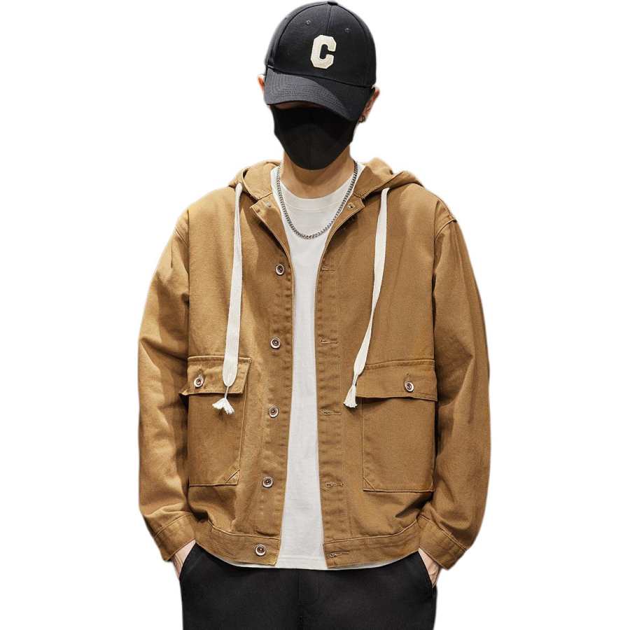 Tonlion Denim Jackets Men's Hooded Moderate Other