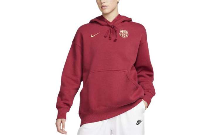 Nike Nike Fc Barcelona Phoenix Fleece Women's Nike Soccer Oversized Pullover Hoodie