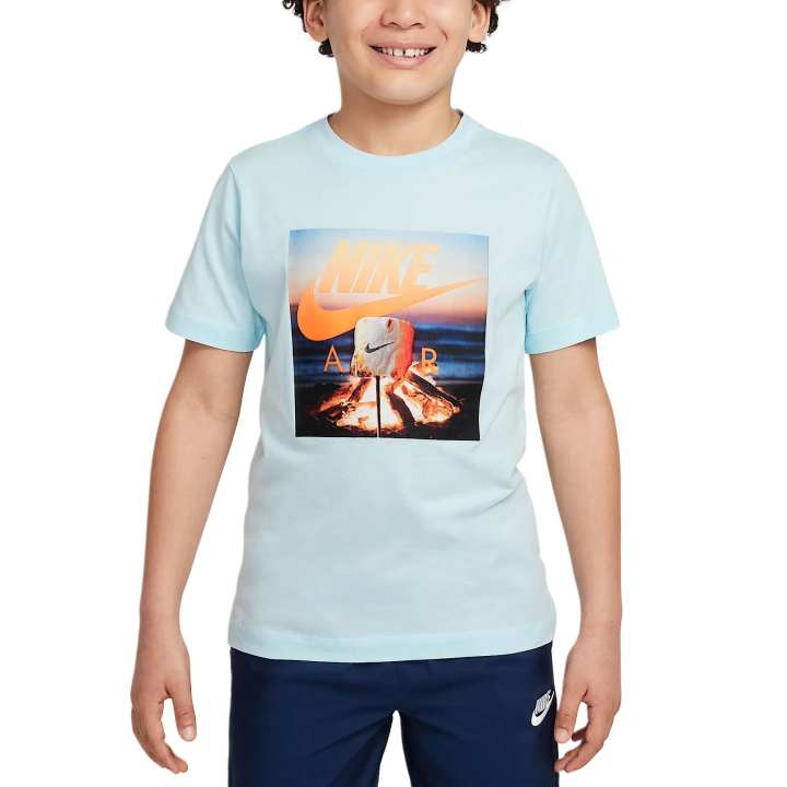 Nike Nike Sportswear T Shirt Light Blue Teenagers