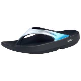 OOFOS Abrasion Resistant Flip Flops Women's Silver Black