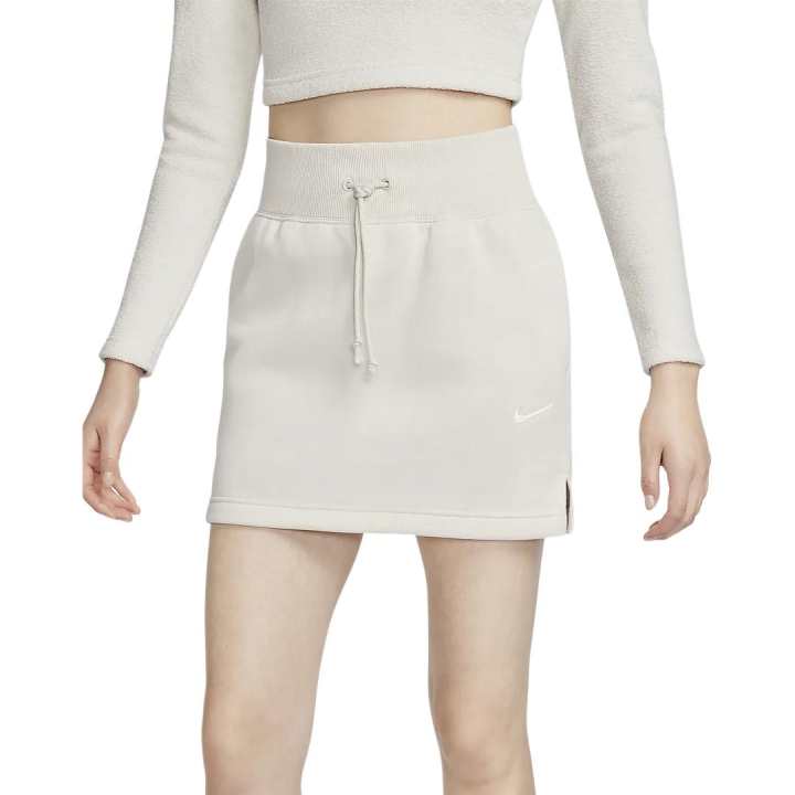 Nike Nike Sportswear Phoenix Fleece Solid Color Fleece Lined Slim Fit Comfortable Half Length Casual Short Skirts Women's