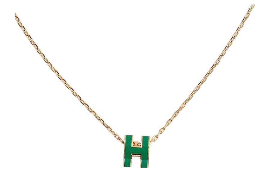HERMES HERMES POP H Necklaces Women's Peacock Green