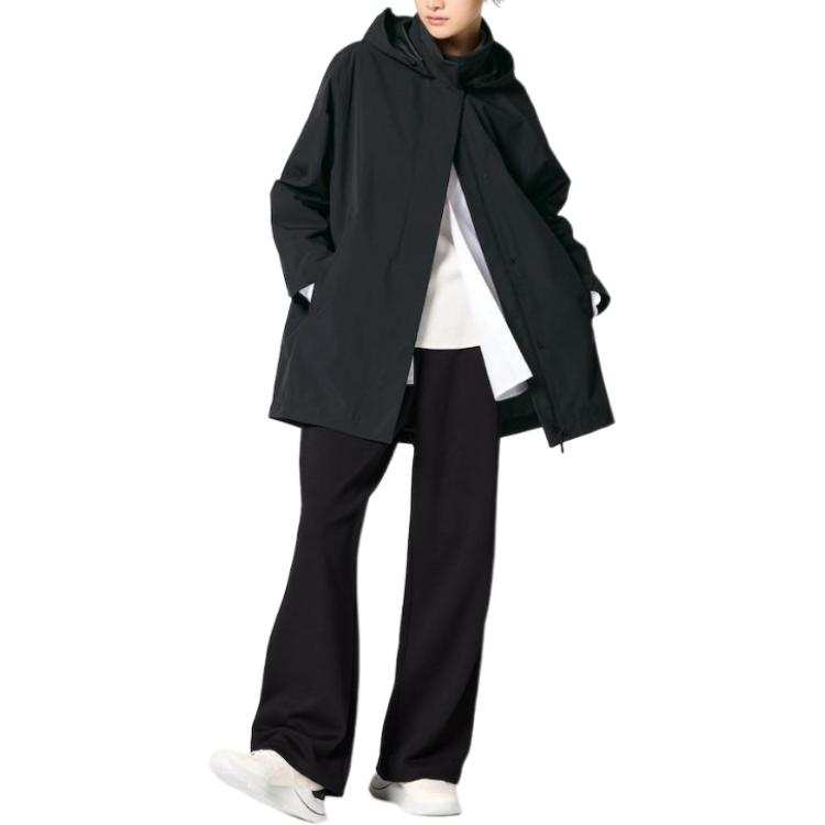 UNIQLO Coats Women's Black Hooded Moderate