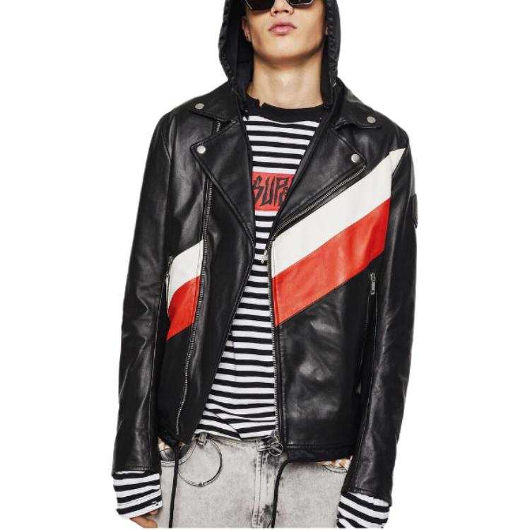 DIESEL DIESEL Leather Jacket Men's Multicolor
