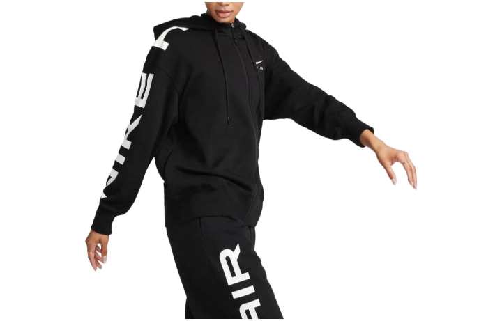Nike Nike Sweatshirts Women's Black Hooded Moderate Cardigan