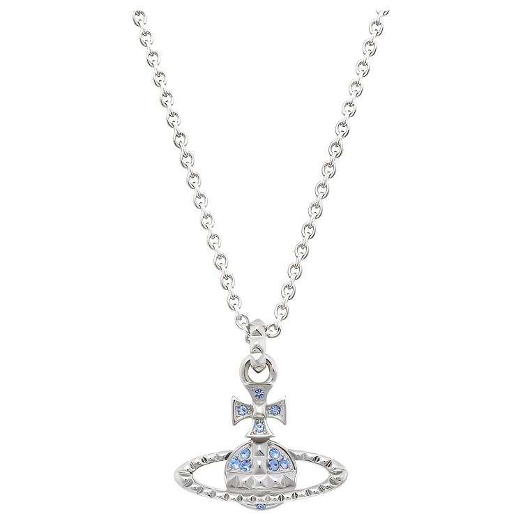 Vivienne Westwood Brass Crystal Necklaces Women's Silver