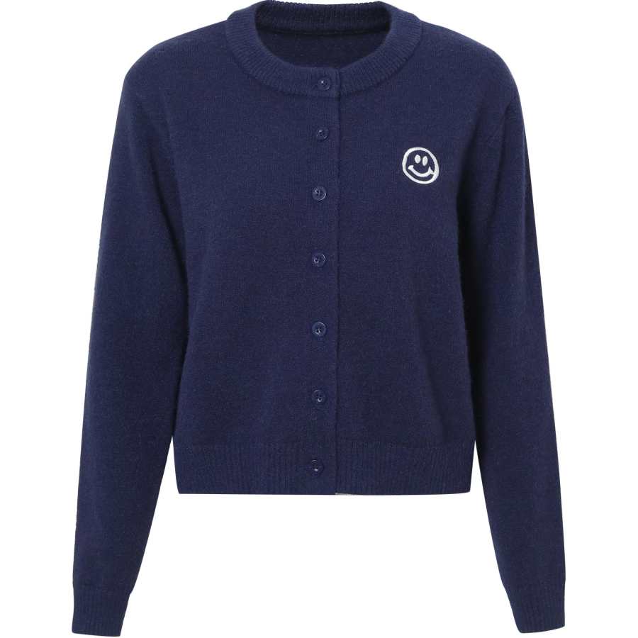 Cosyism Hazelnut Coffee Candy Smiley Face Knitwear Women's