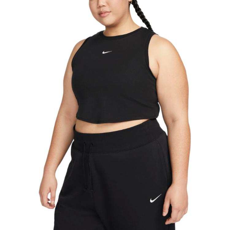Nike Nike Sportswear Women's Tight Cropped Mini Rib Tank Top Sport Vests Women's Black