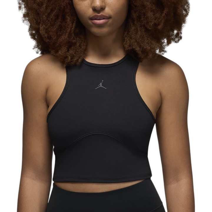 Nike Nike Tank Tops Women's Black Crew Neck Moderate Racerback