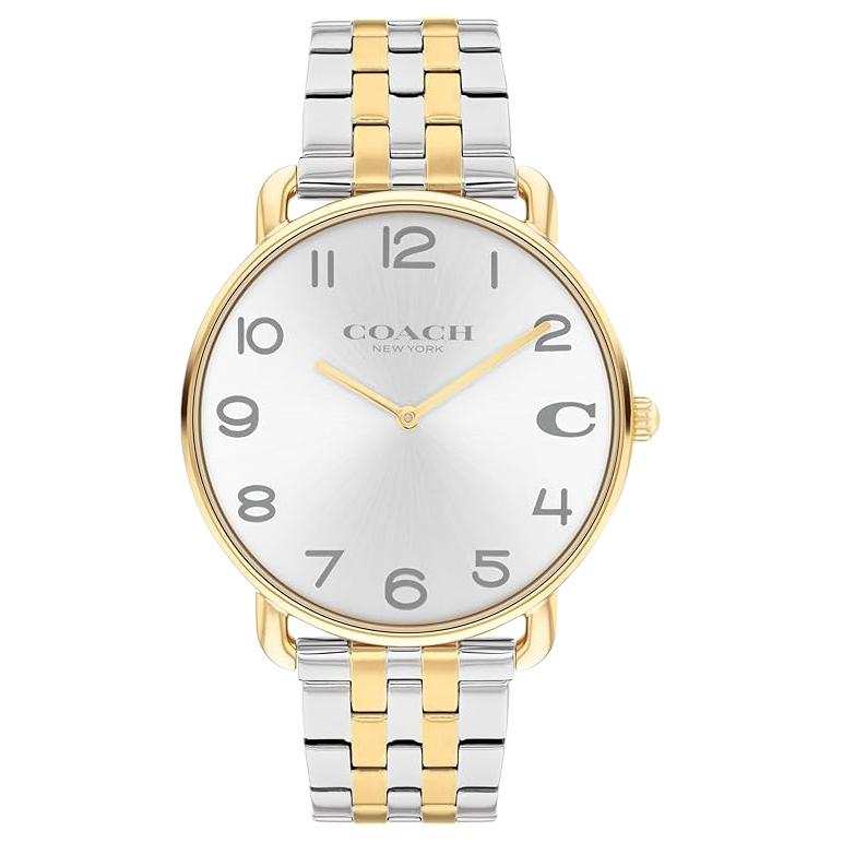 COACH Wrist Watches Quartz Movement Stainless Steel Strap 41mm Silver Dial Men's Watches 30m Water Resistant