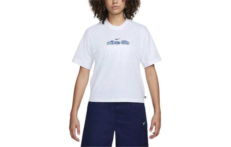 Nike Nike T Shirts Women's White Crew Neck Moderate Straight Fit