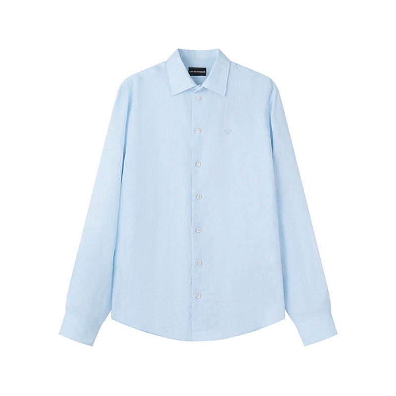 EMPORIO ARMANI Guru Collar Chambray Shirt