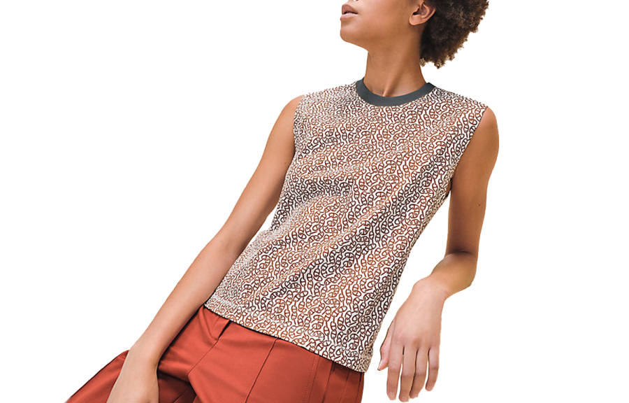 HERMES T Shirts Women's Crew Neck Moderate Straight Fit