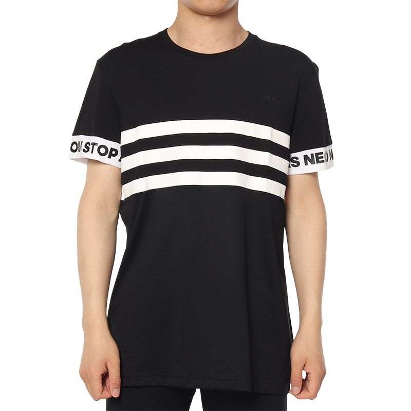 Adidas Neo T Shirts Men's Black Crew Neck Moderate