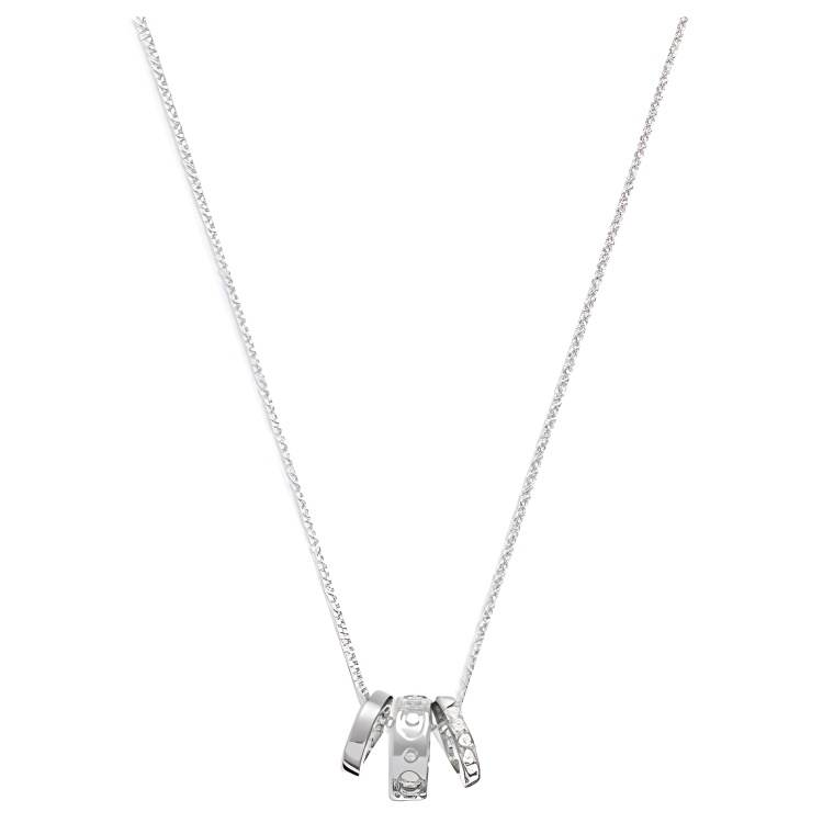 COACH COACH Glass Brass Necklaces Women's Silver