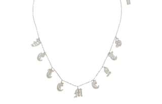 Vetements Gothic Letters Logo Necklace