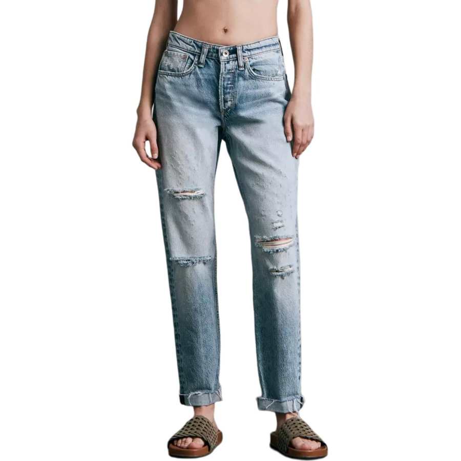 RAG&BONE Cropped leg Distressed Jeans