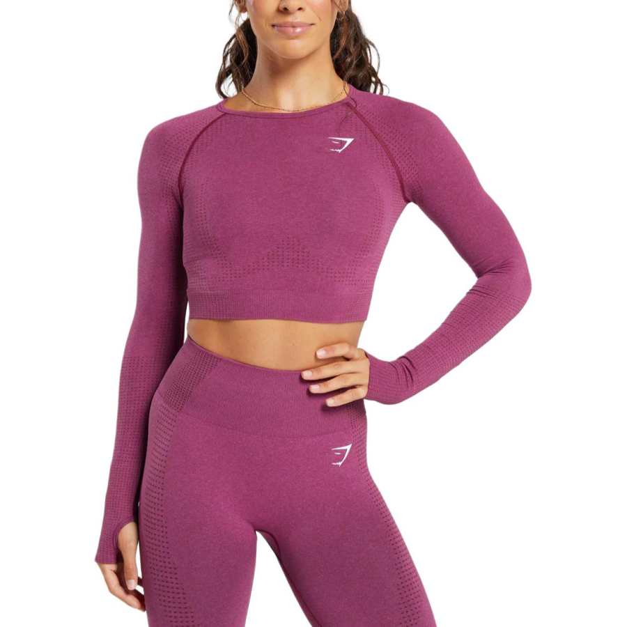GYMSHARK T Shirt Women's Plum Pink Marlstone