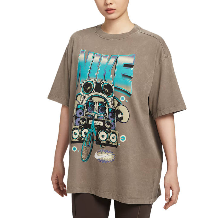Nike Nike Drop Shoulder Sleeve T Shirt Women's Umber