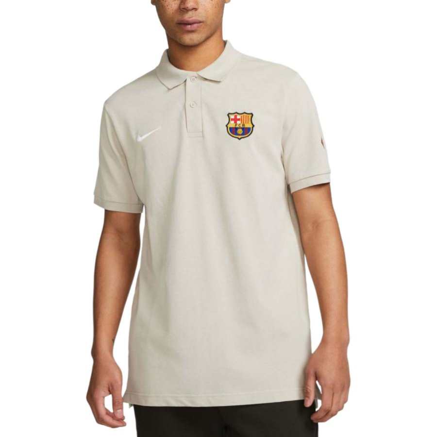 Nike Nike Polo Shirts Men's Beige Polo Collar Moderate Straight Fit