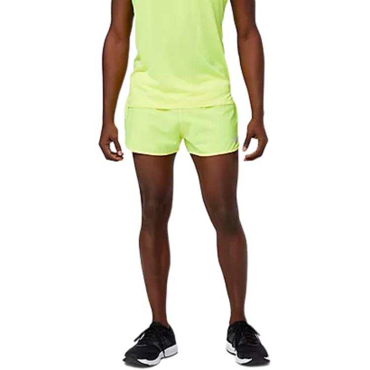 New Balance New Balance Short Impact Run 3 Inch Split Casual Shorts Men's Neon Green