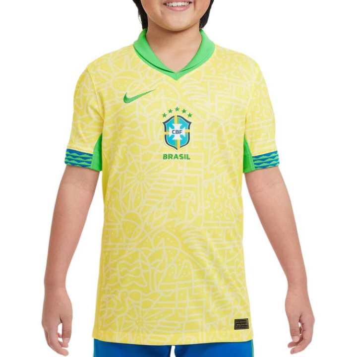 Nike Nike T Shirt Brazil Dynamic Yellow/Light Lemon/Bright Green Kids'