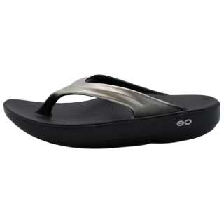 OOFOS Abrasion Resistant Flip Flops Women's Black Gray