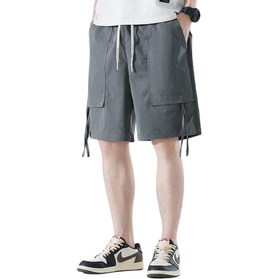 Tonlion Casual Shorts Men's Gray Thin